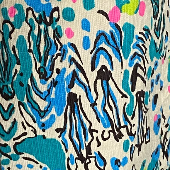 Lilly Pulitzer Dress Ember Shift Sea Oat Escapades In The Everglad Women Sz 8 - Picture 14 of 14